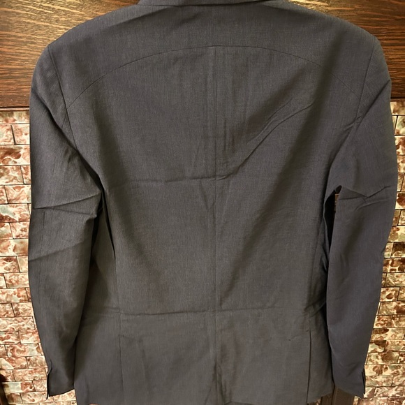 Ministry of Supply Suit Jacket SZ 42 Reg Elegant Navy Blue Check Pattern Stretch - Picture 9 of 13